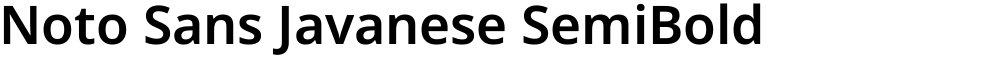 Noto Sans Javanese SemiBold