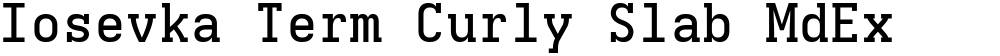 Iosevka Term Curly Slab MdEx