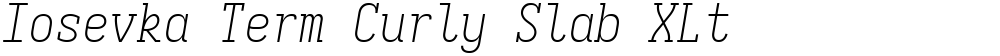 Iosevka Term Curly Slab XLt