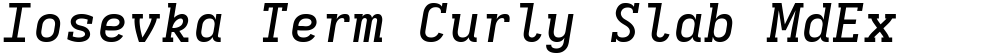 Iosevka Term Curly Slab MdEx