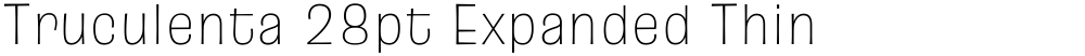 Truculenta 28pt Expanded Thin