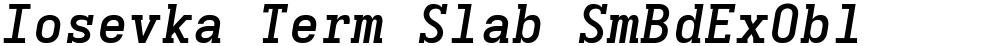 Iosevka Term Slab SmBdExObl